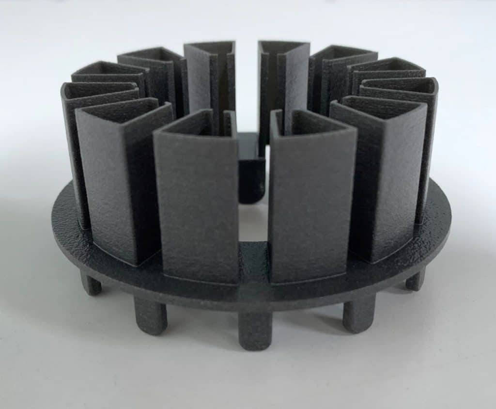 Black 3D printed prototype