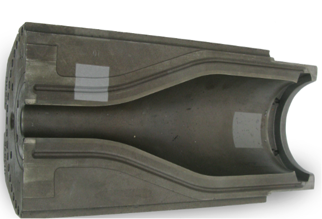 CO2 laser cleaning glass bottle molds by removing residue from the metal surface